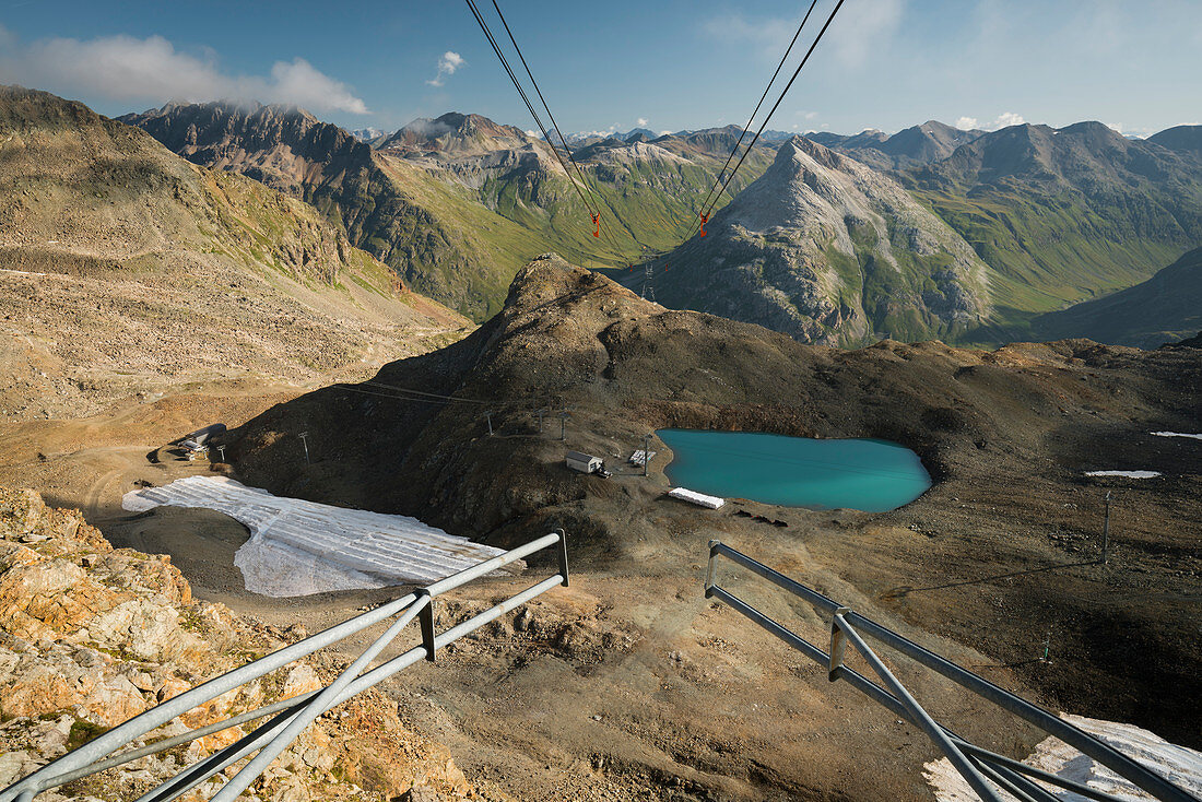 View from the cable car, Diavolezza, Graubünden, Switzerland