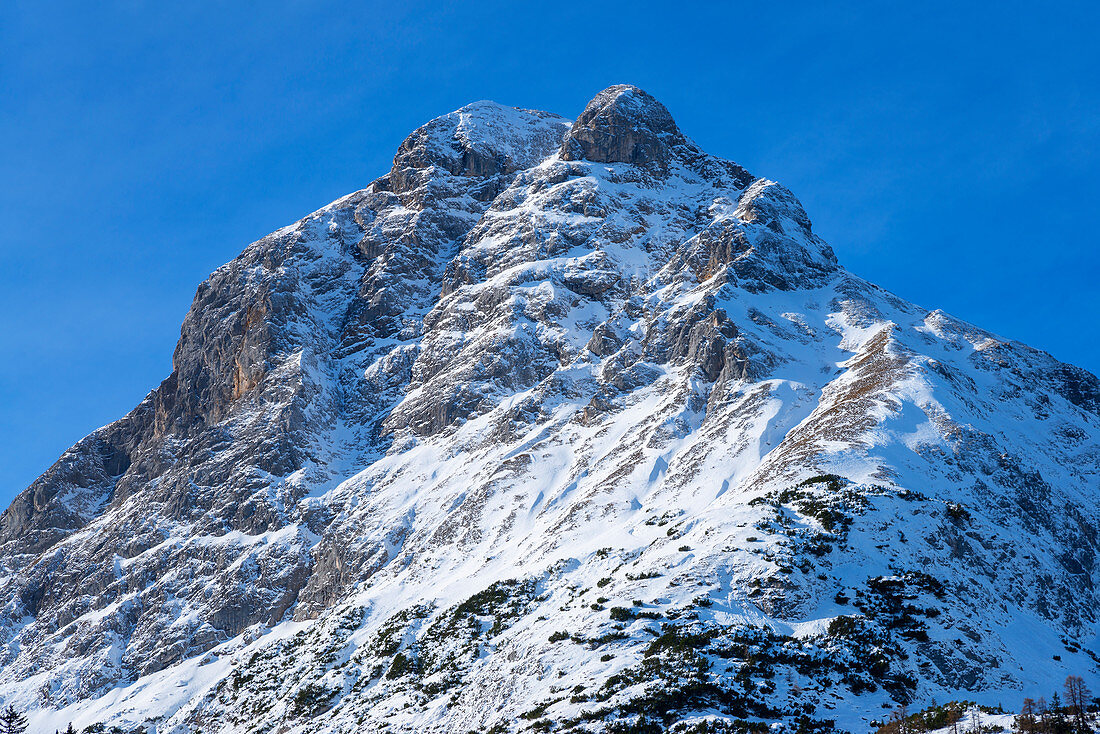 Blick vom Seebensee auf die Ehrwalder Sonnenspitze, Mieminger Berge, Ehrwald, Tirol, Österreich
