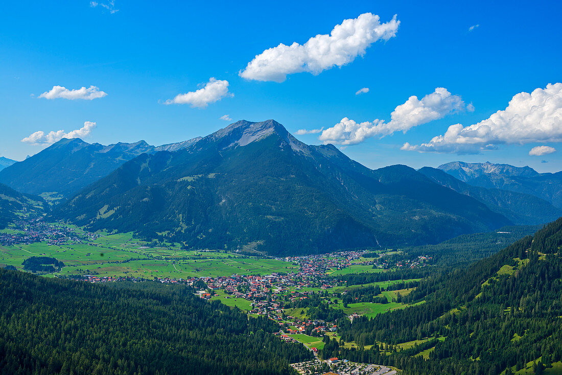 View of Ehrwald with the Daniel, Tyrol, Austria