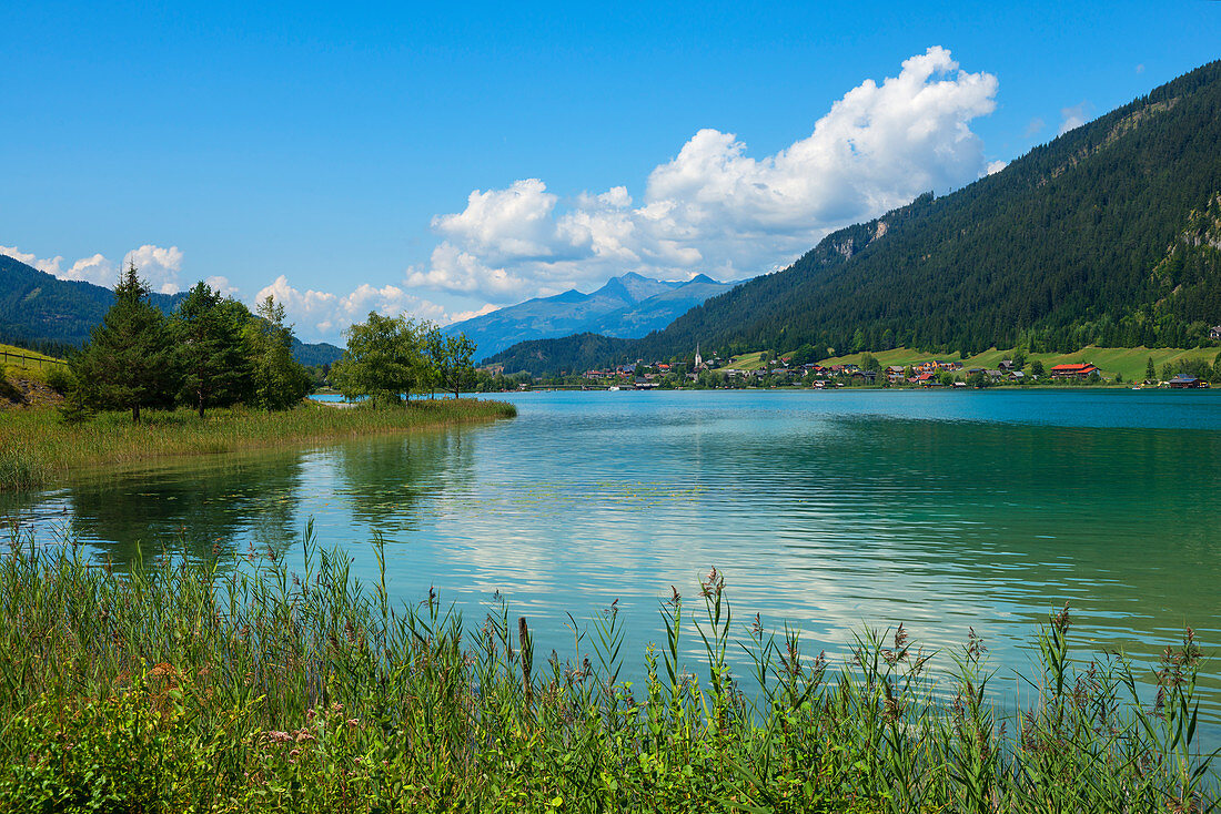 Weissensee with Techendorf, Carinthia, Austria