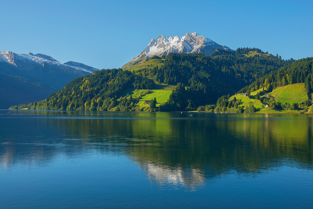 Fluebrig mit Wägitaler See, Glarner Alpen, Innerthal, Kanton Schwyz, Schweiz