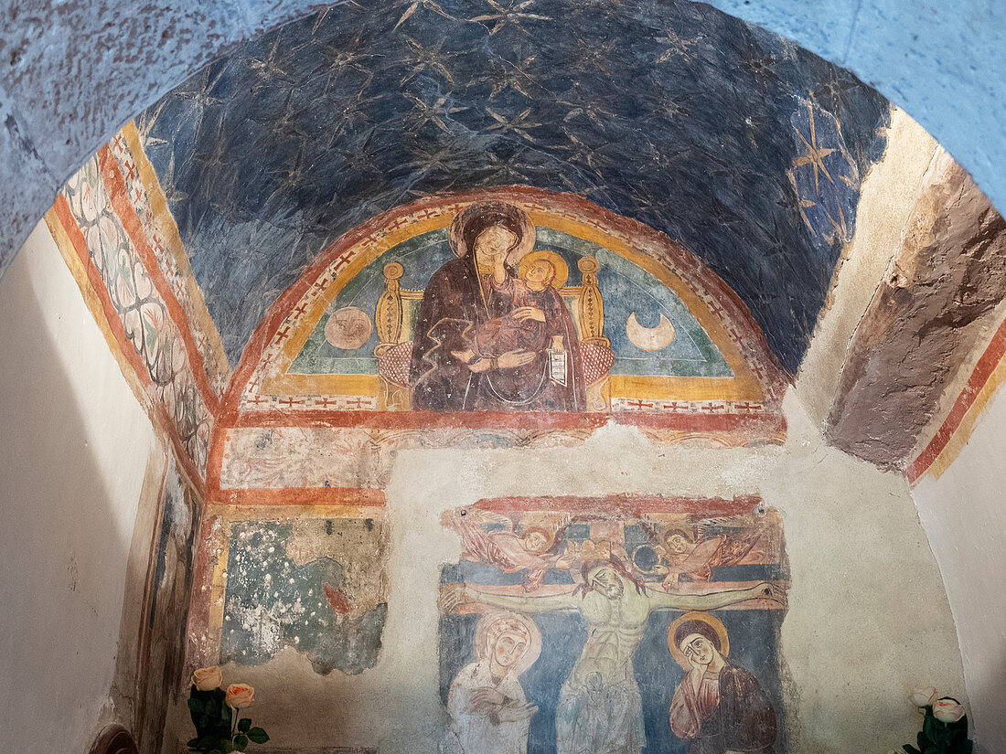 Eremo di Sant'Onofrio al Morrone, Majella National Park, Abruzzo, Italy: fresco detail