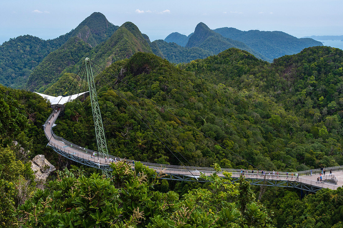 Blick auf Langkawi Sky-Bridge, Malaysia, Südostasien, Asien