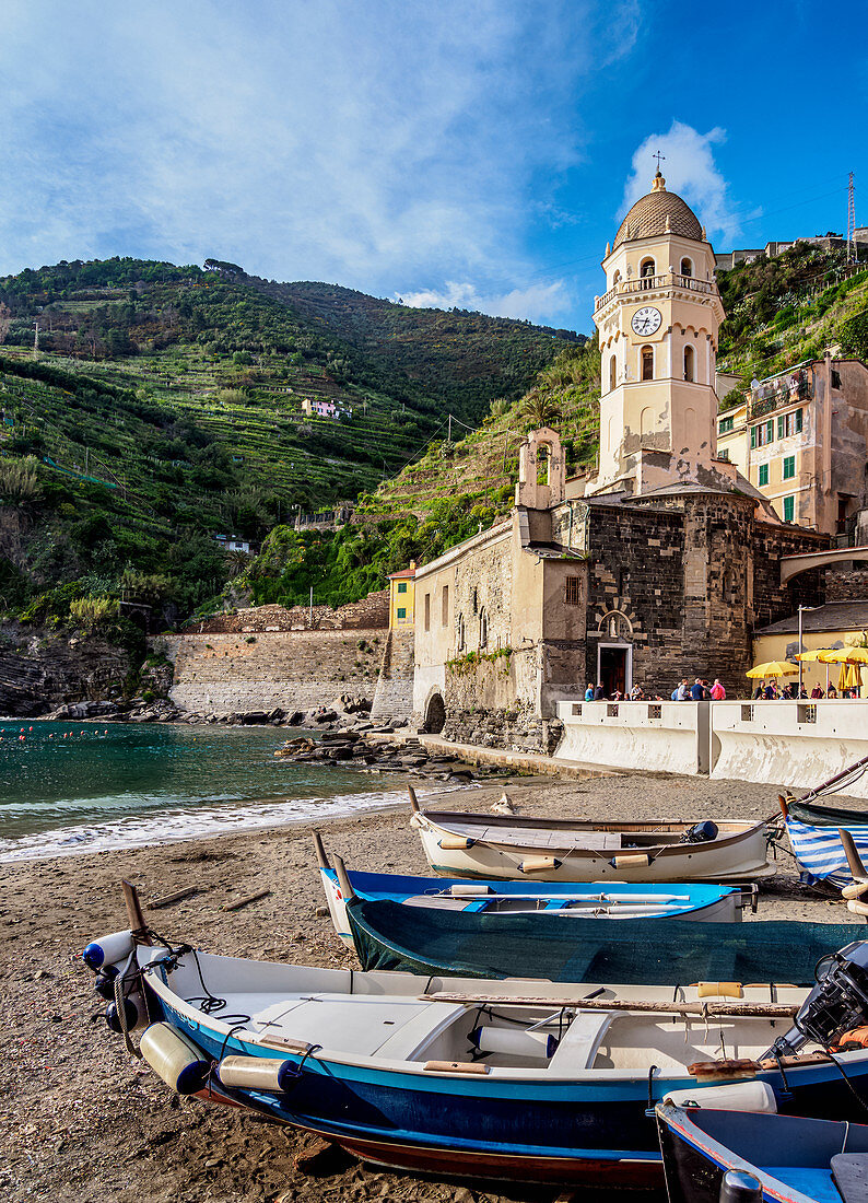 Kirche Santa Margherita di Antiochia, Vernazza, Cinque Terre, UNESCO-Weltkulturerbe, Ligurien, Italien, Europa