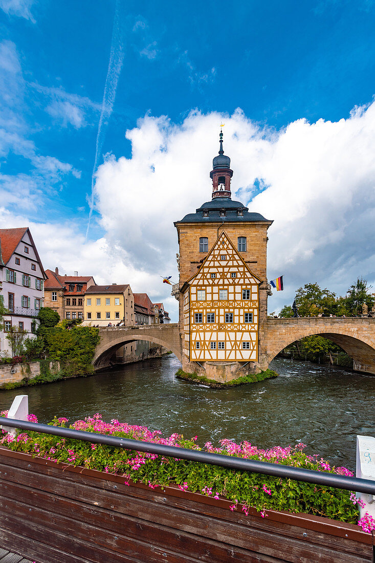 Altes Rathaus (old townhall) at the historic center of Bamberg, UNESCO World Heritage Site, Bavaria, Germany, Europe
