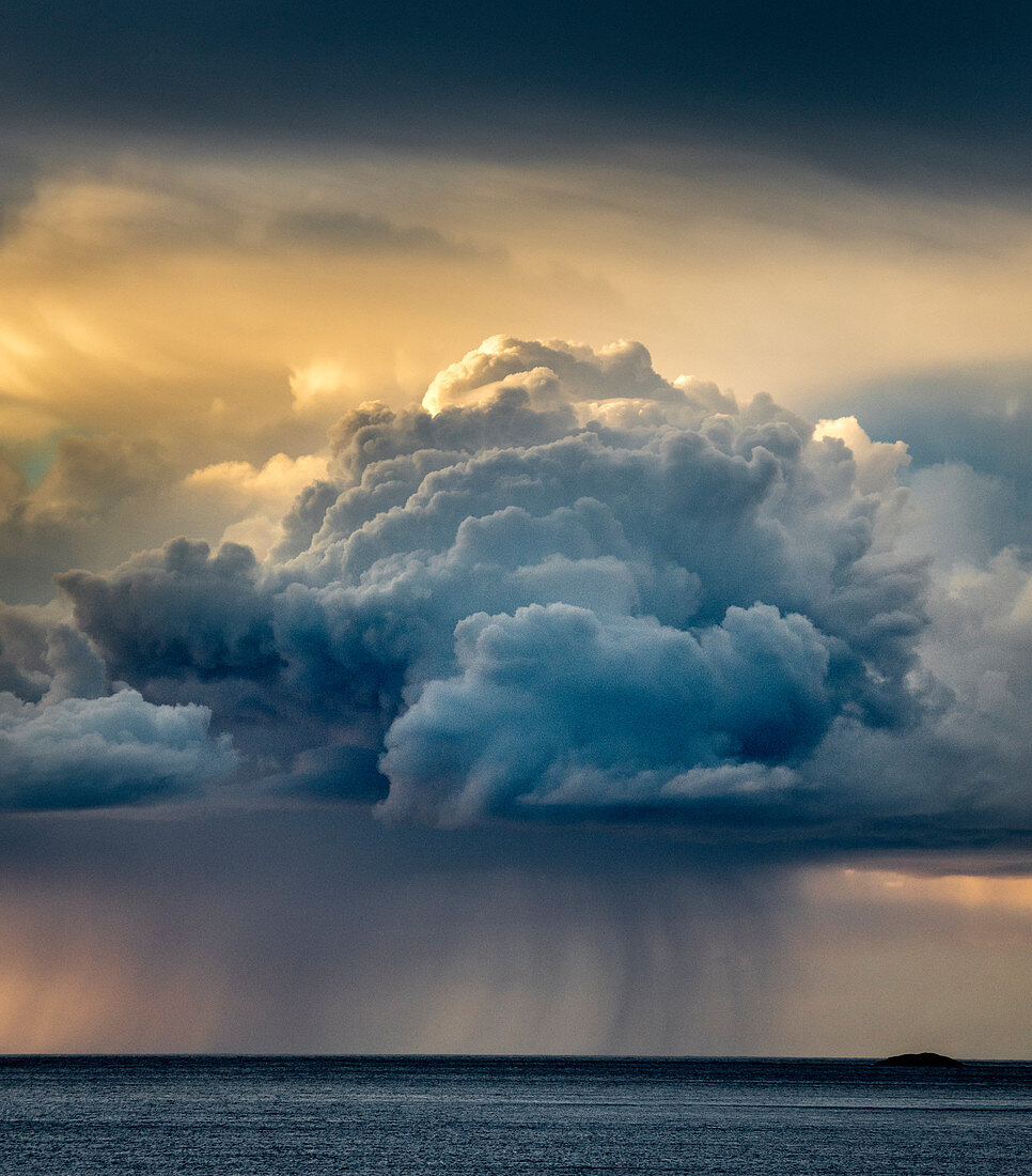 Rain cloud, Senja, Norway, Scandinavia, Europe