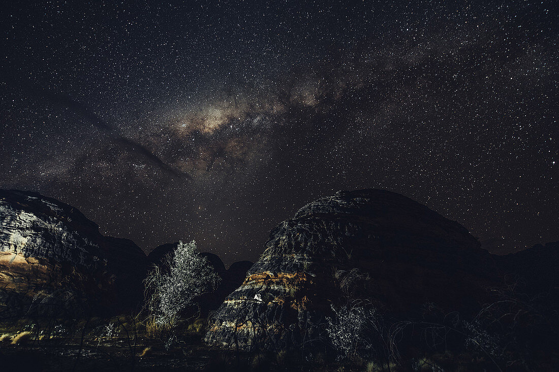 Milky Way over the Bungle Bungle, Purnululu National Park in Western Australia, Australia, Oceania;