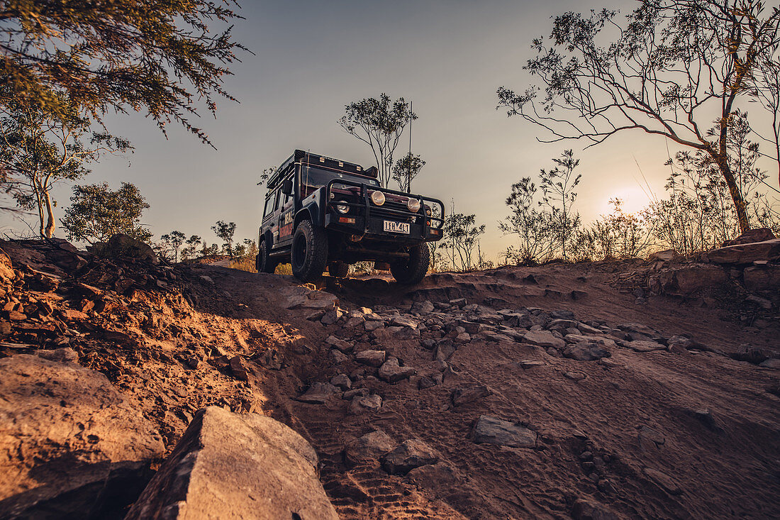 Geländewagen im El Questro Wilderness Park, Kimberley Region, Westaustralien, Australien, Ozeanien