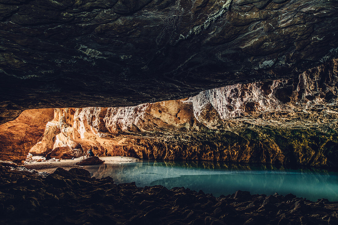 Fluss im Tunnel Creek Nationalpark in der Kimberley Region in Westaustralien, Australien, Ozeanien\n