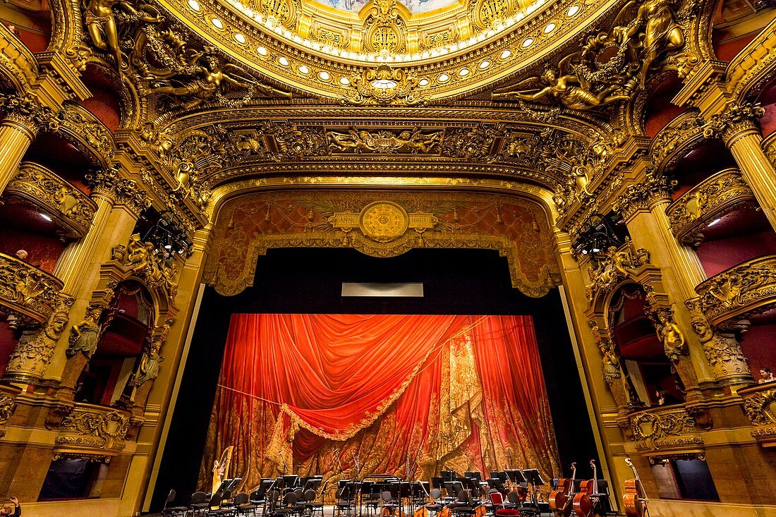 France, Paris, the Garnier Opera, the great hall