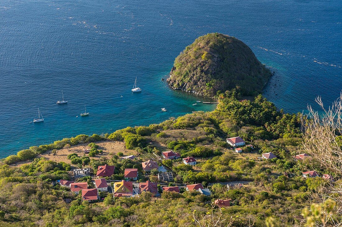 France, Guadeloupe (French West Indies), Les Saintes archipelago, Terre de Haut, Pain de Sucre, volcanic hill