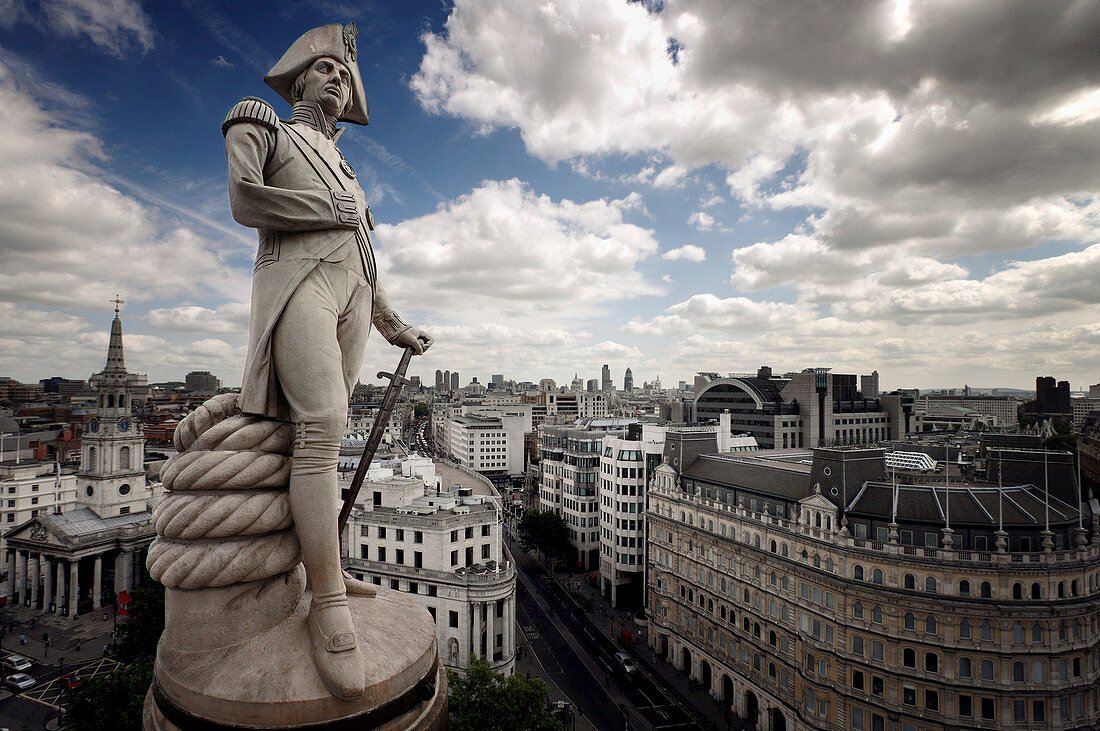 Nelsons-Säule, Trafalgar Square, London, England, Vereinigtes Königreich, Europa