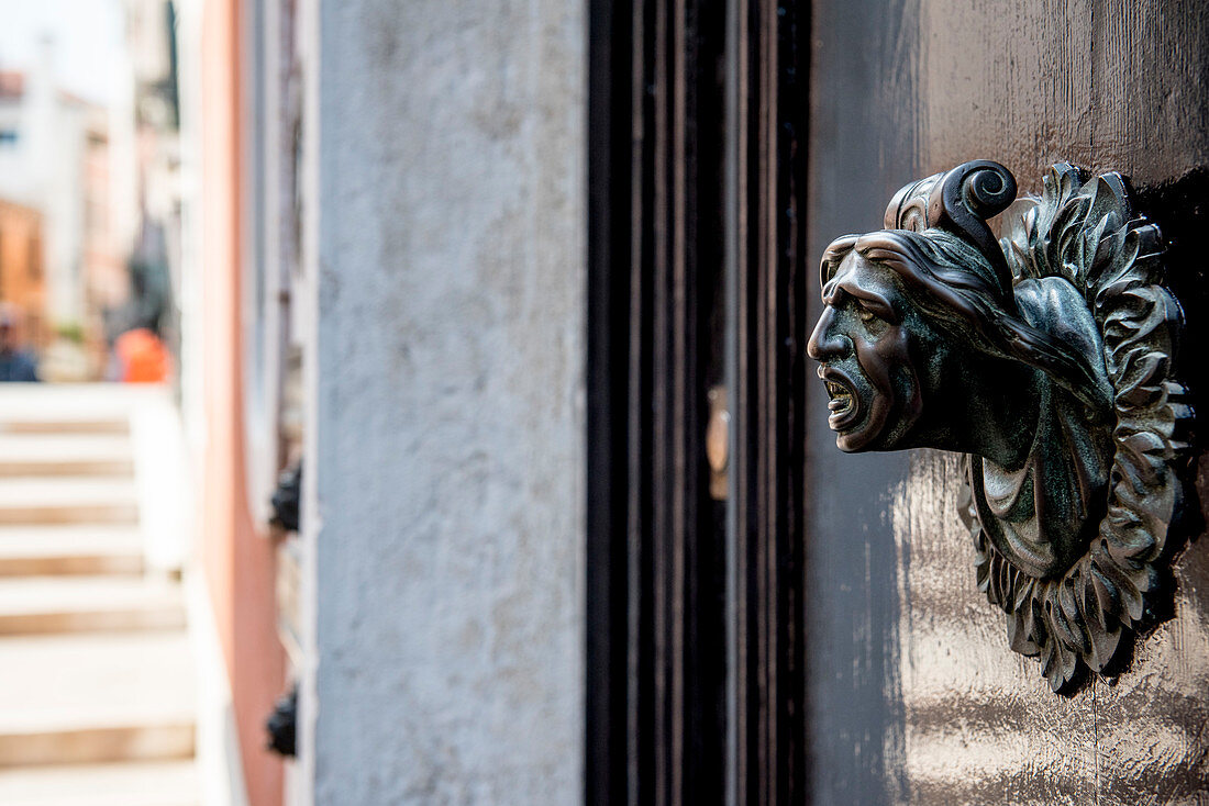 Historic doorknob, Venice, Italy