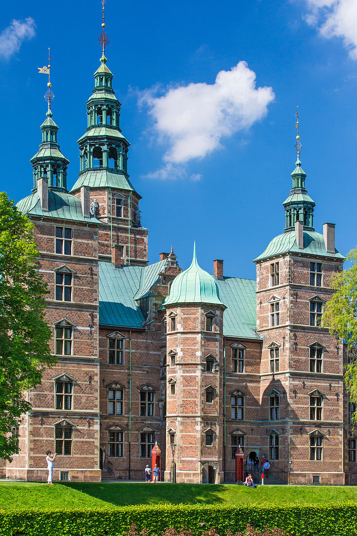 Rosenborg Castle, 17th century palace builded in a style of Dutch Renaissance, Copenhagen, Zealand, Denmark