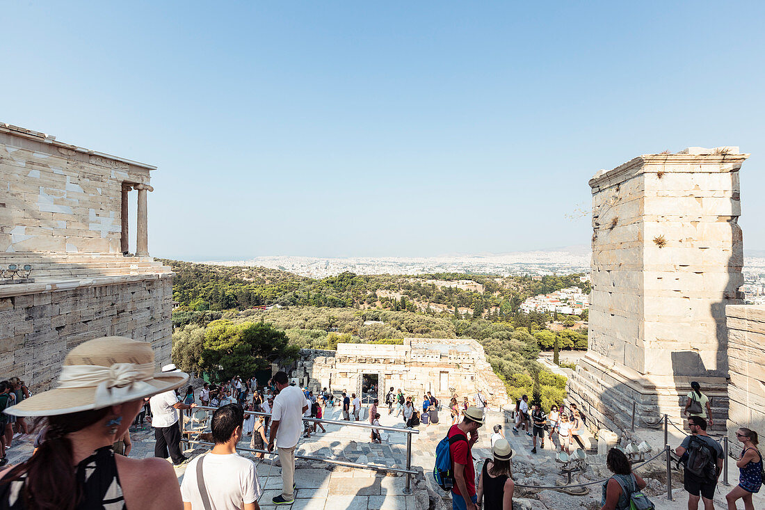 Visitors to the Acropolis, Athens, Greece