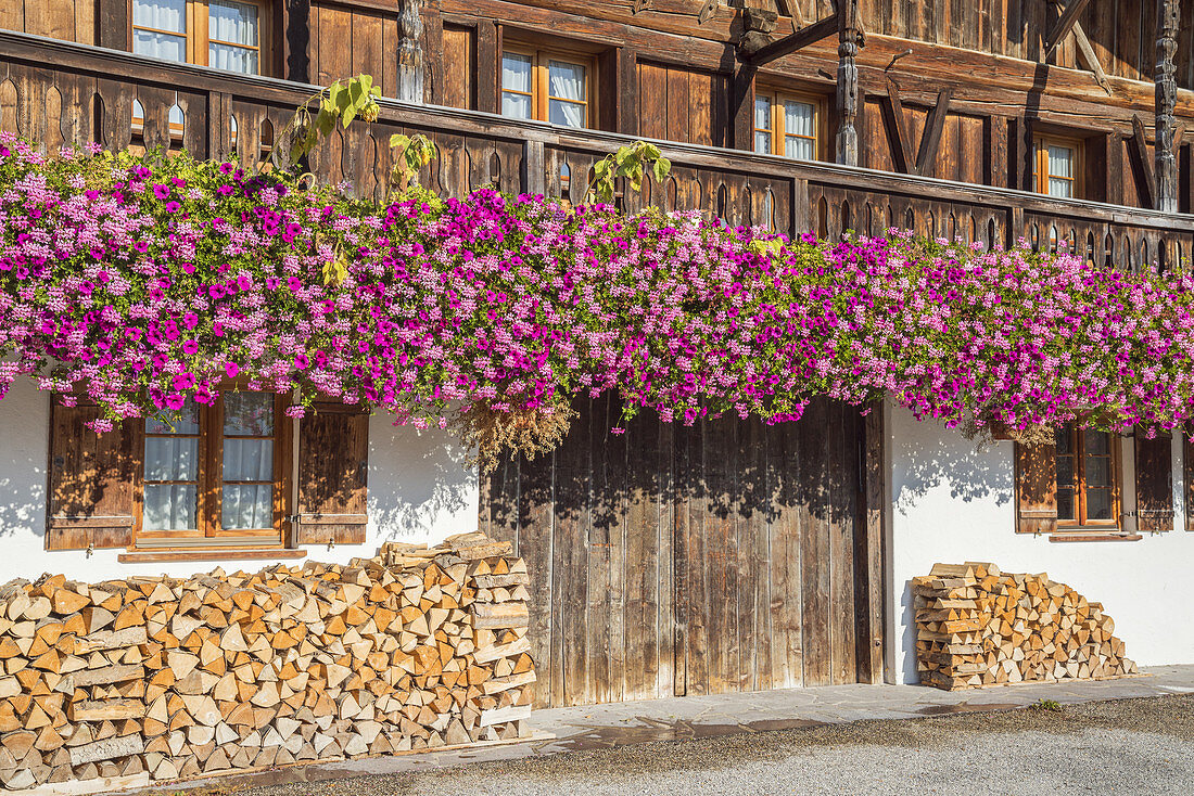 Bauernhaus in Krün, Werdenfelser Land, Oberbayern, Bayern, Deutschland, Süddeutschland, Europa