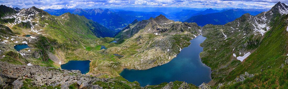 The Spronserseen in the Texelgruppe Nature Park, Dorf Tirol, South Tyrol, Italy