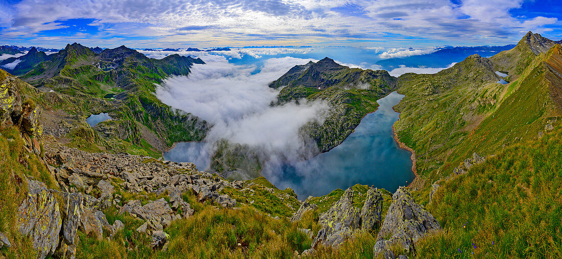 Die Spronserseen im Naturpark Texelgruppe, Dorf Tirol, Südtirol, Italien