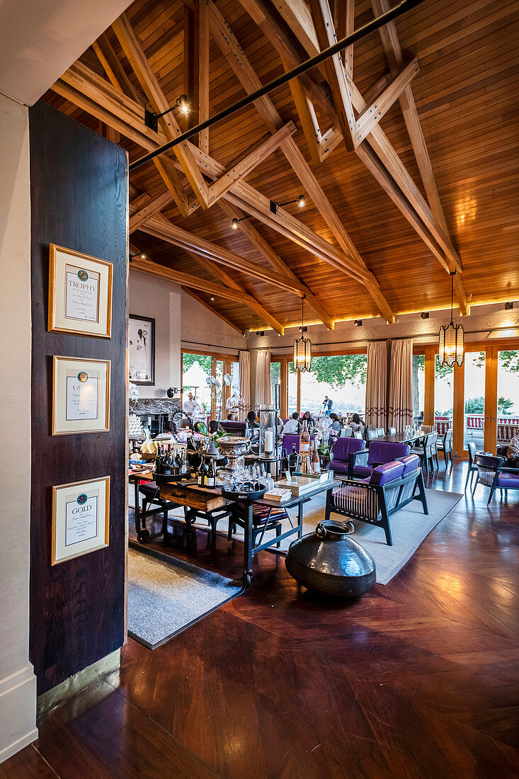 Bar of the Indochine restaurant at Delaire Graff Estate, Stellenbosch, Cape Winelands, South Africa, Africa