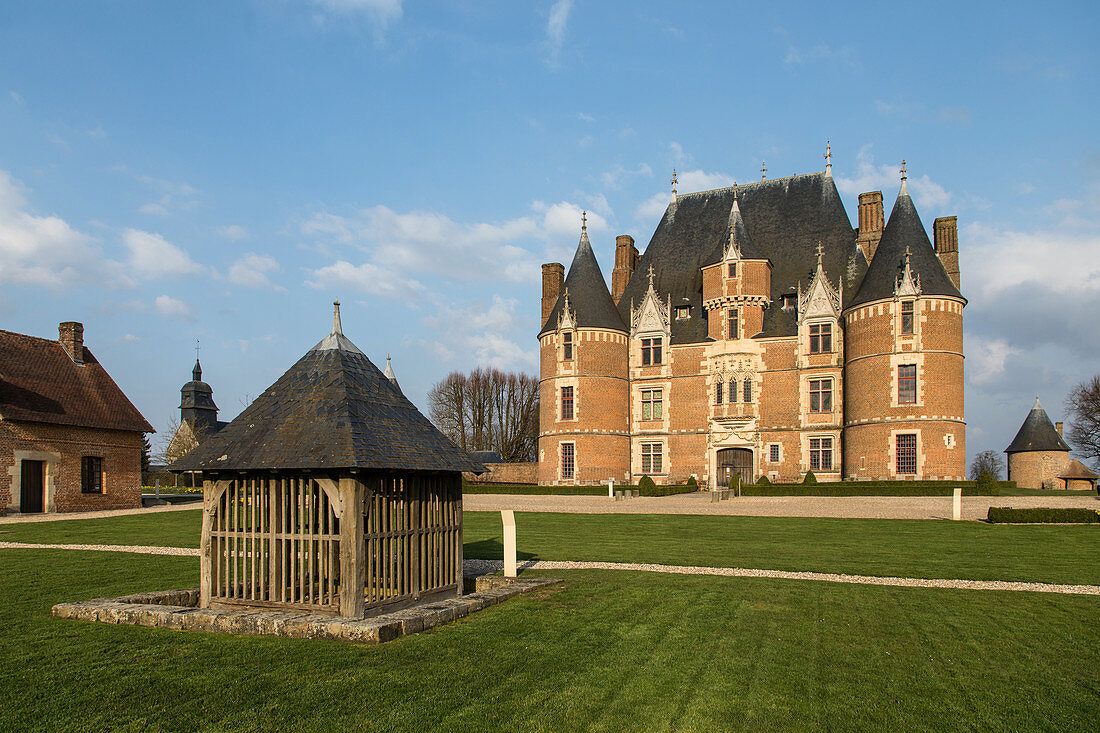 Château de Martainville aus dem 15. Jahrhundert, Martainville-Epreville, Frankreich