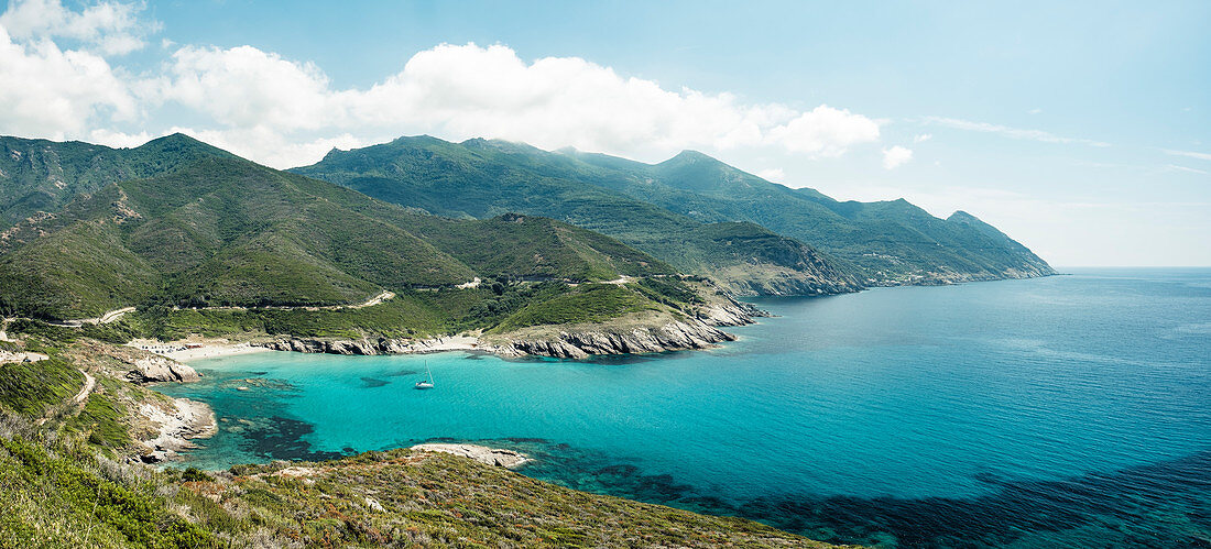 Die Bucht Anse d'Aliso am Cap Corse, Korsika, Frankreich