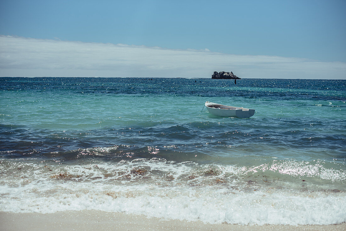 Boat on the beach in Southwest Australia, Oceania
