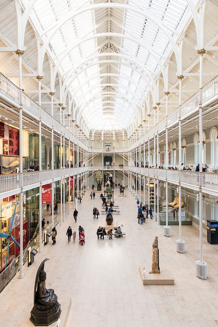 The Grand Gallery of the former Royal Museum, National Museum of Scotland, Royal Museum, National Museum of Scotland, Edinburgh, Scotland, Great Britain, United Kingdom