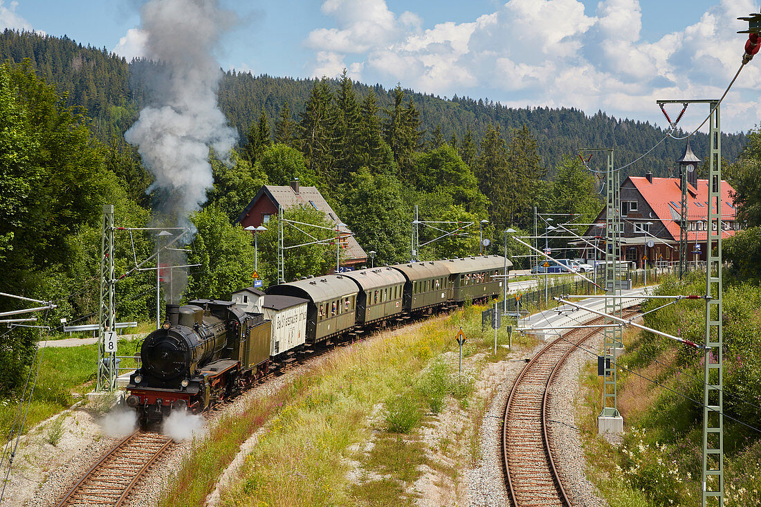 Dreiseenbahn, museum railway at Bahnhof B? Rental, southern Black Forest, Black Forest, Baden-W? Rttemberg, Germany, Europe