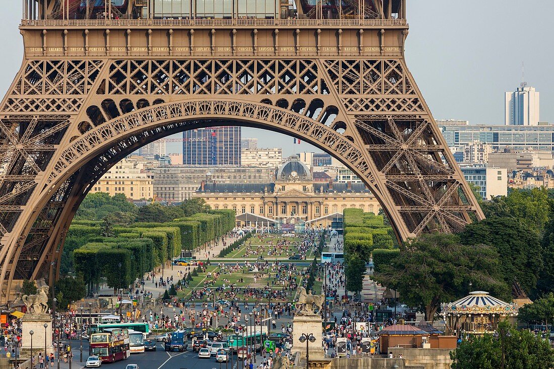 Frankreich, Paris, der Eiffelturm und die Mars Champs