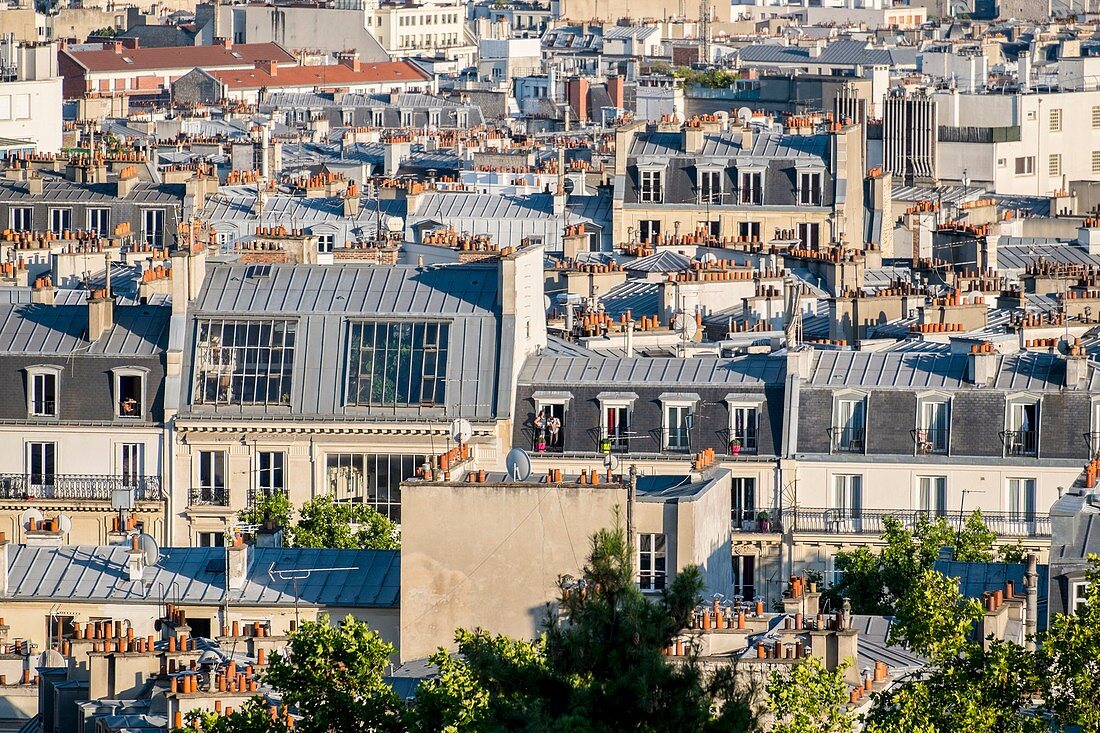 France, Paris, General view of Paris from Montmartre