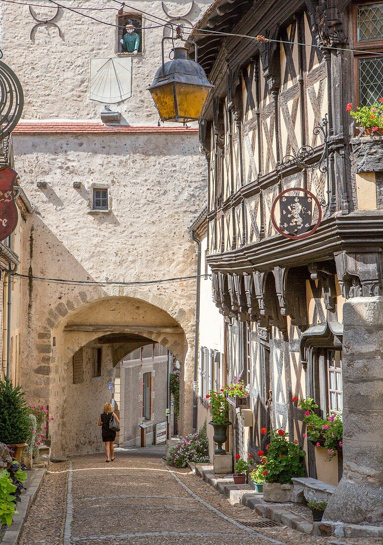 France, Saone et Loire, Bourbon Lancy, medieval town