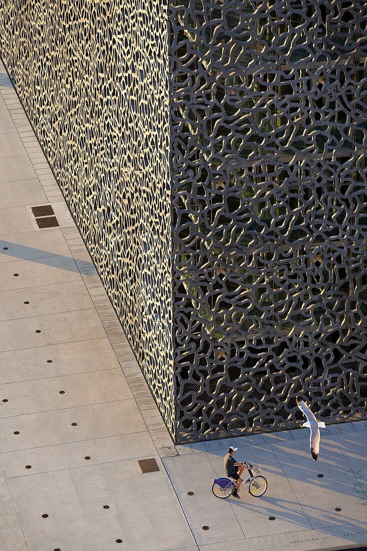 France, Bouches du Rhone, Marseille, Euromediterranee area, MuCEM, the Museum of Civilization in Europe and the Mediterranean and RR Ricciotti architects Carta