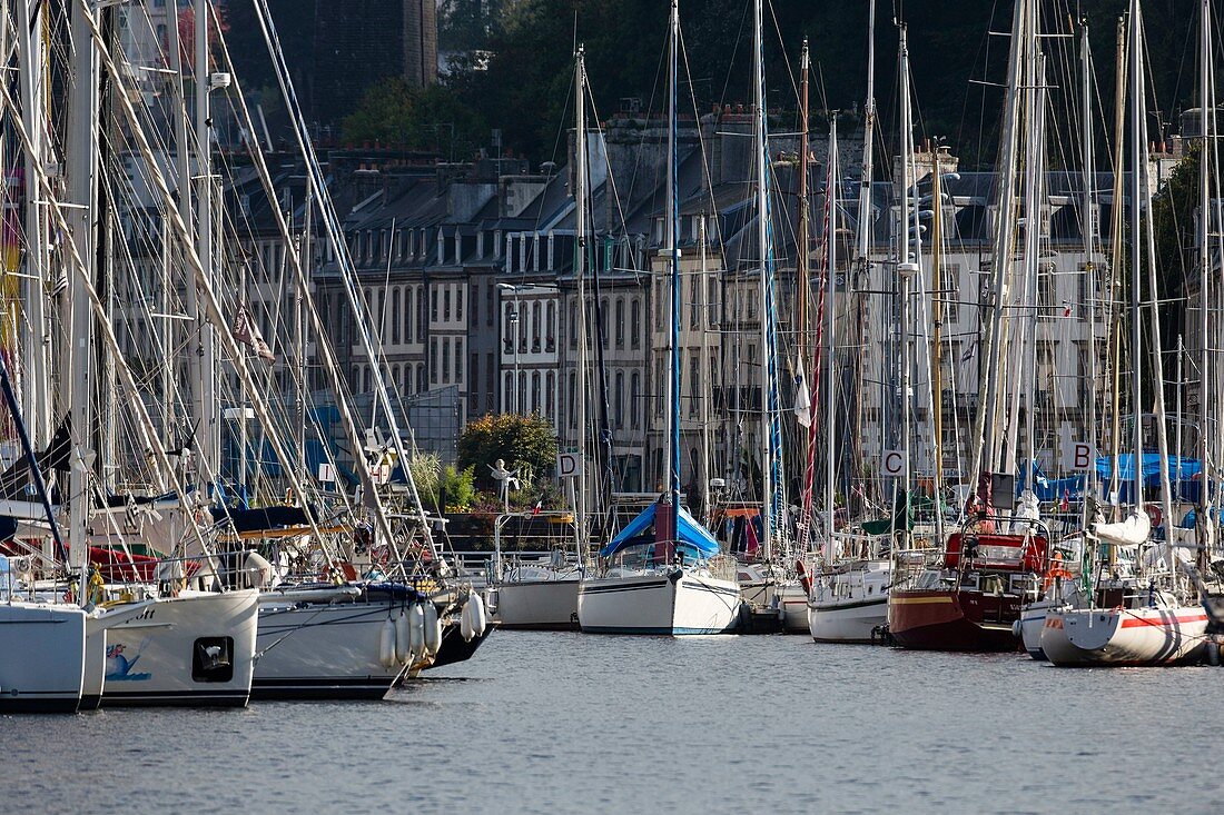 France, Finistere, Morlaix, the marina in the city