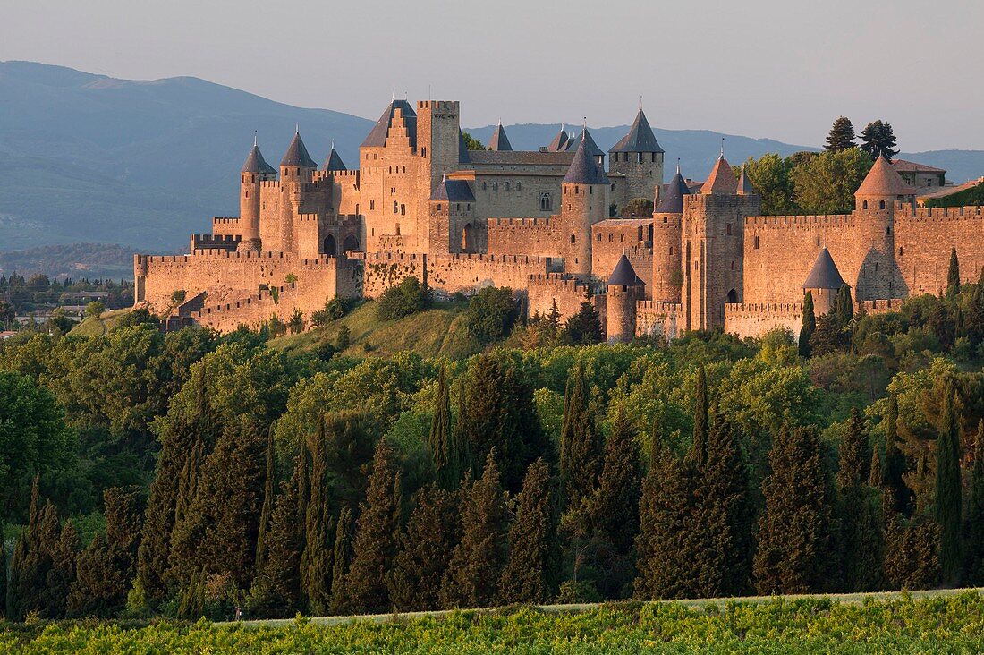 Frankreich, Aude, die ummauerte Stadt Carcassonne, UNESCO Weltkulturerbe