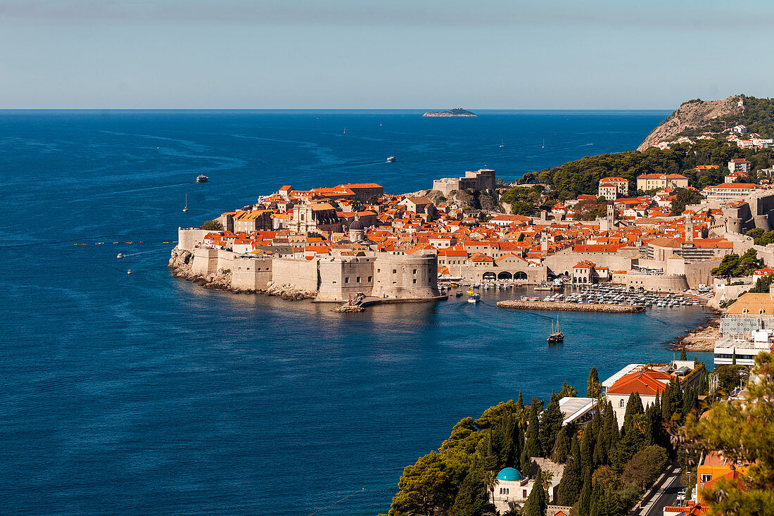 Harbour and old town, Dubrovnik, Croatia