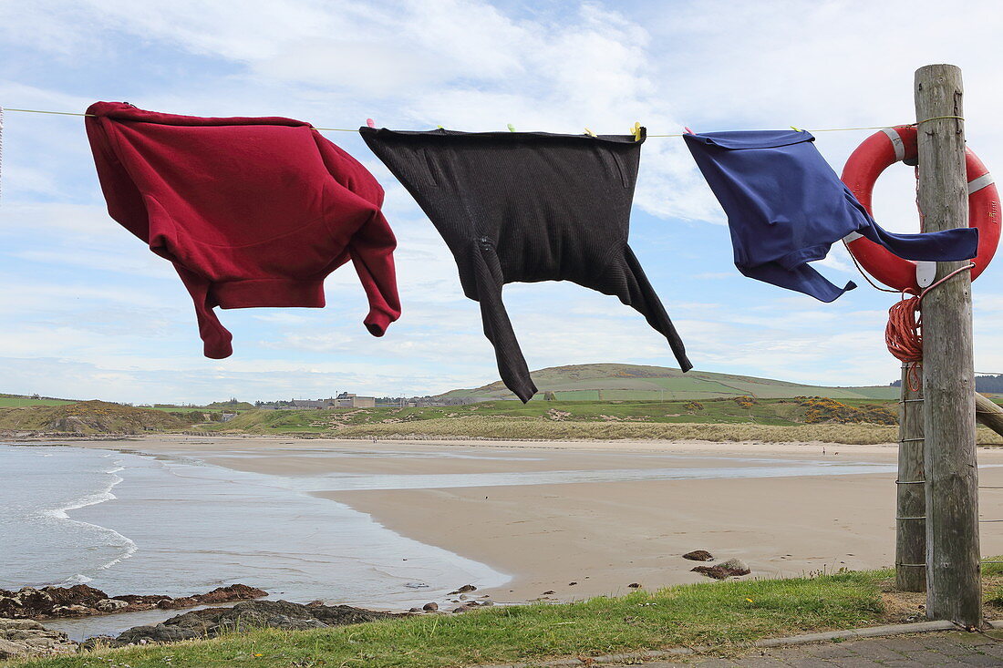 Fischerdorf Sandend, Murray Coast, Aberdeenshire