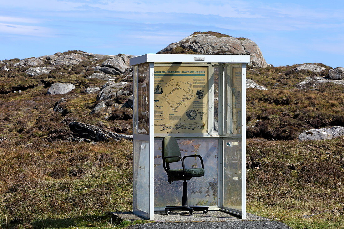 Tourist information and bus stop, Isle of Harris, Outer Hebrides
