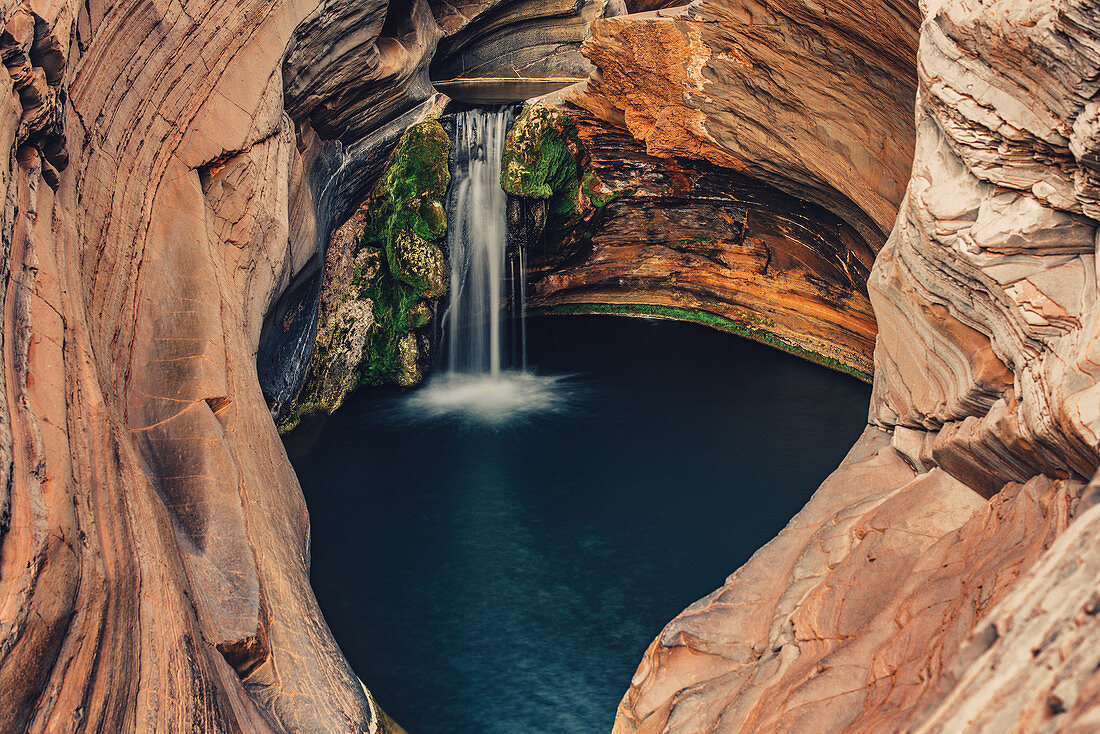 Hamersley Wasserfall im Karijini Nationalpark in Westaustralien, Australien, Ozeanien