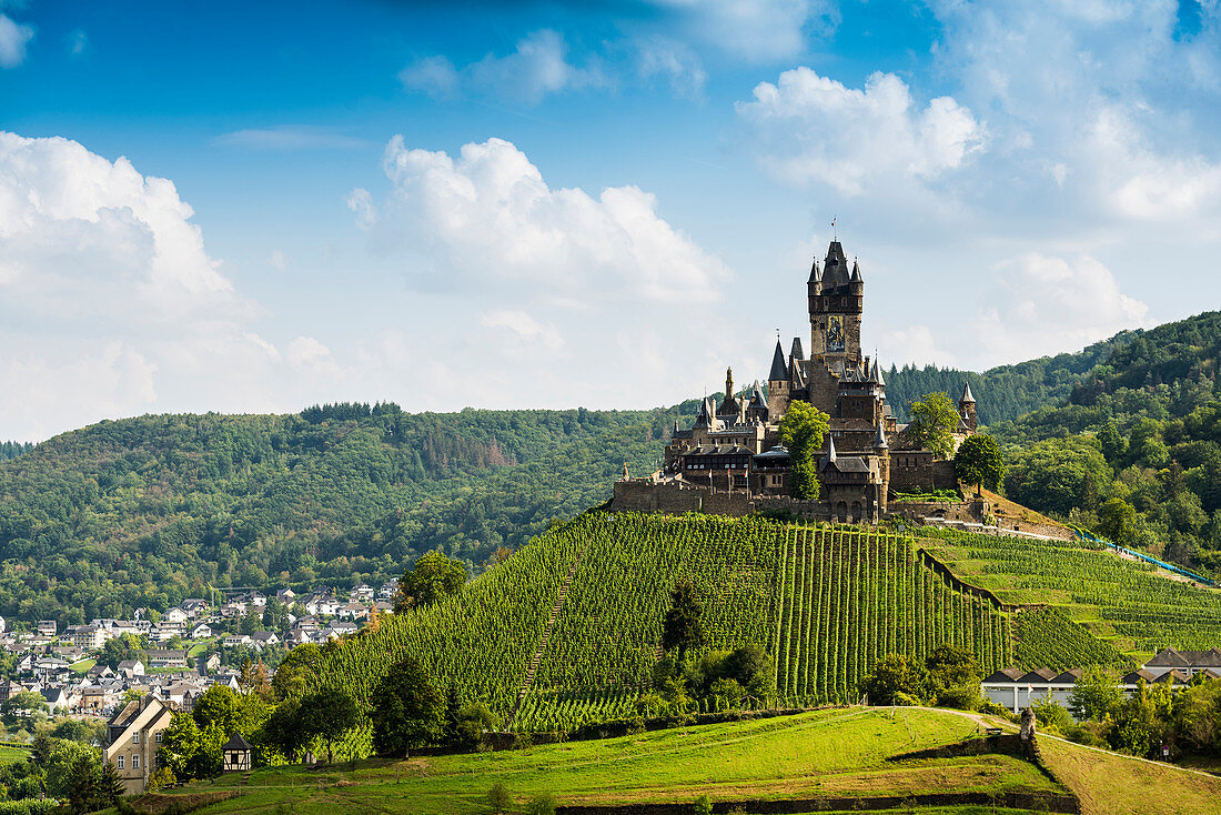 Reichsburg, Cochem on the Moselle, Moselle, Rhineland-Palatinate, Germany