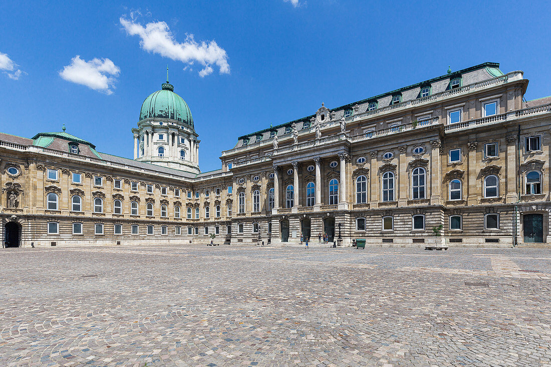 In the courtyard of the Castle Palace in Budapest, Hungary