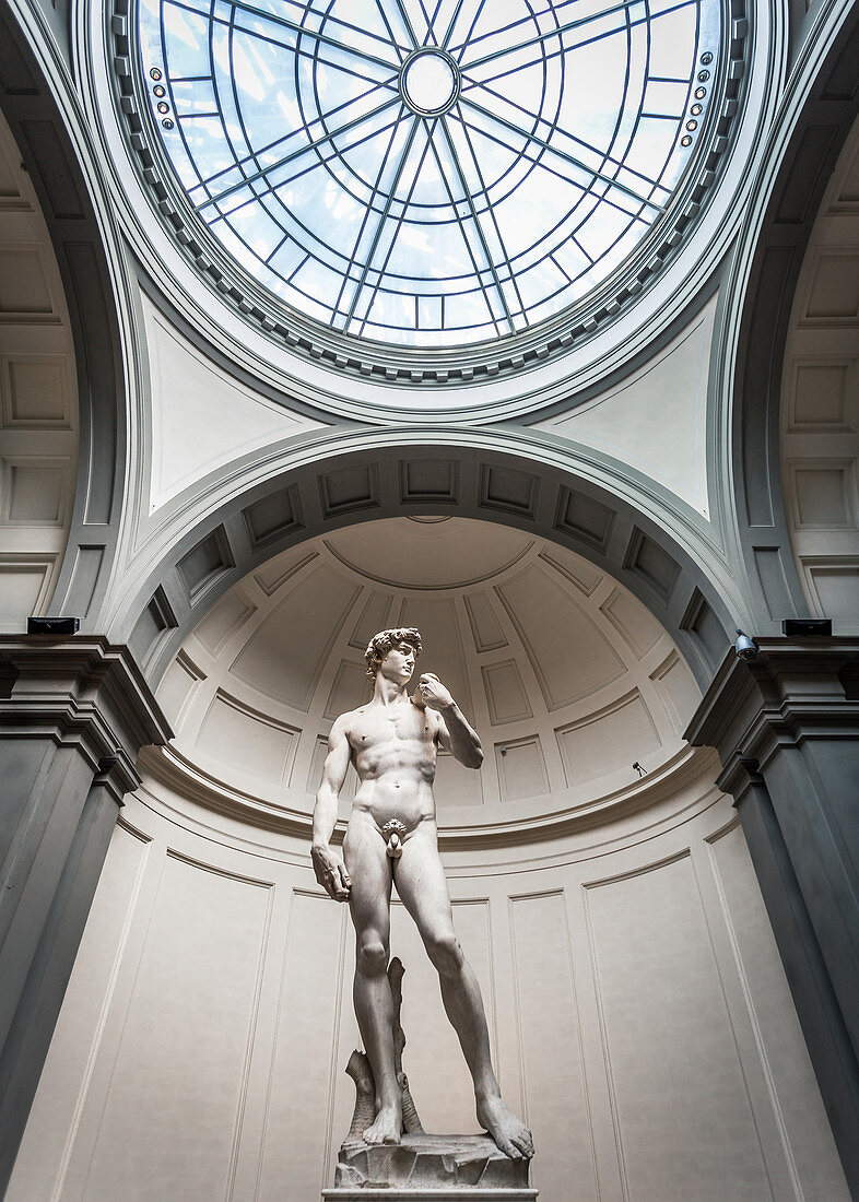 Statue of David by Michelangelo in the Galeria dell'  Accademia, Florence, Italy