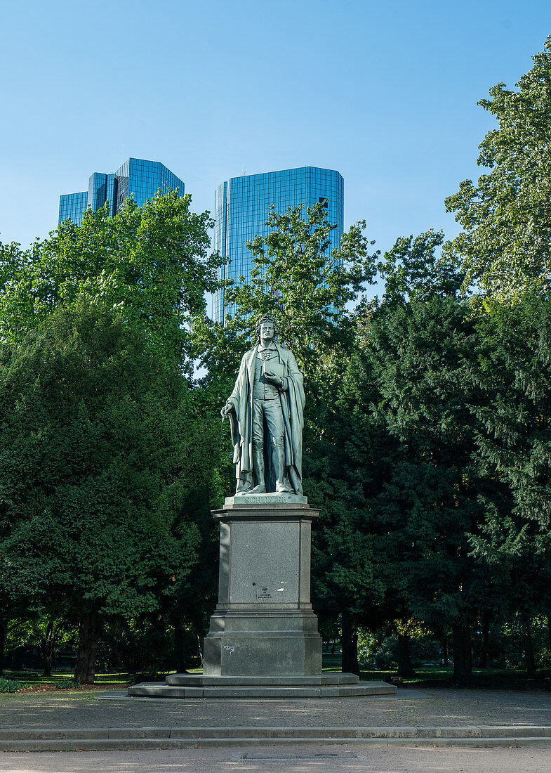 Schiller monument in Frankfurt, Germany