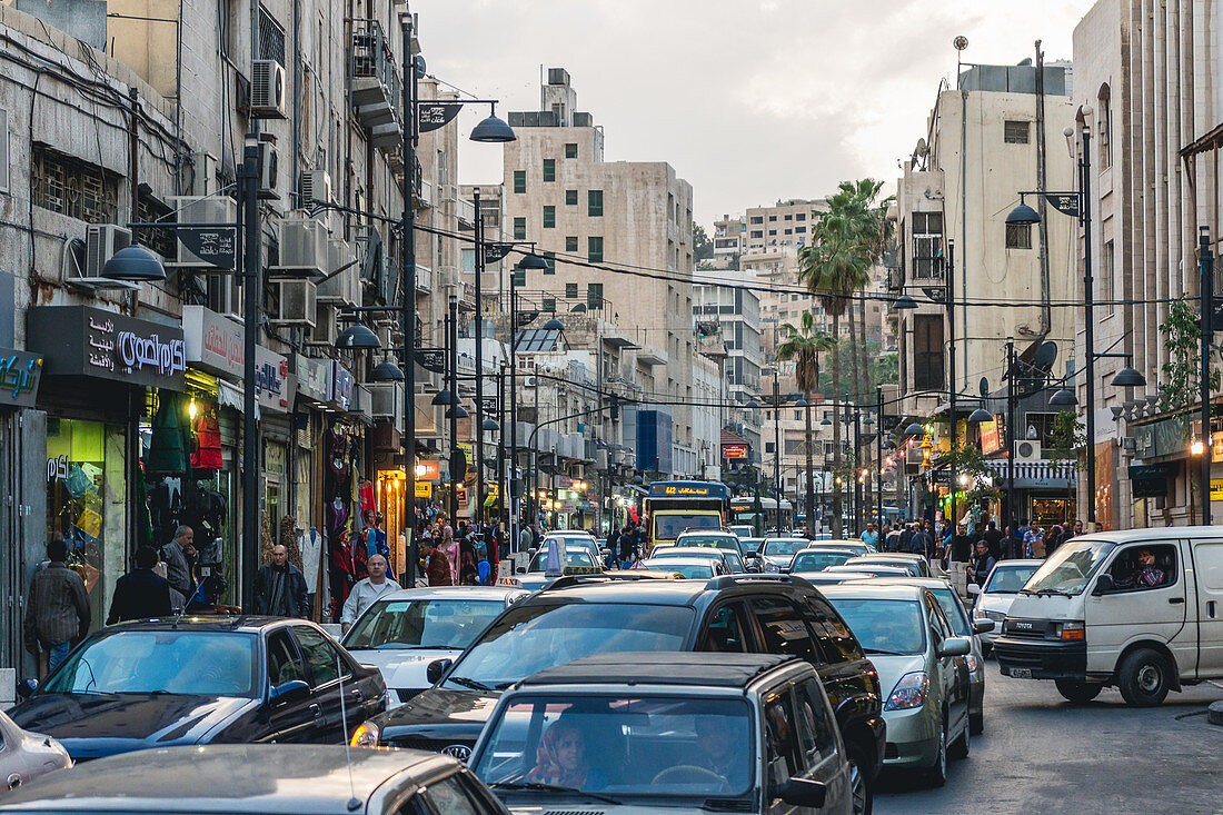 Verkehrsstau in Amman, Jordanien