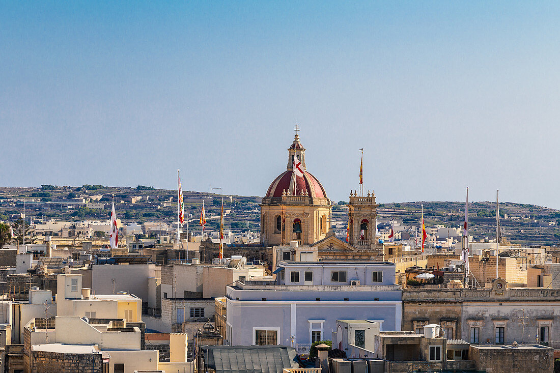 View of Victoria, the capital of Gozo, Malta