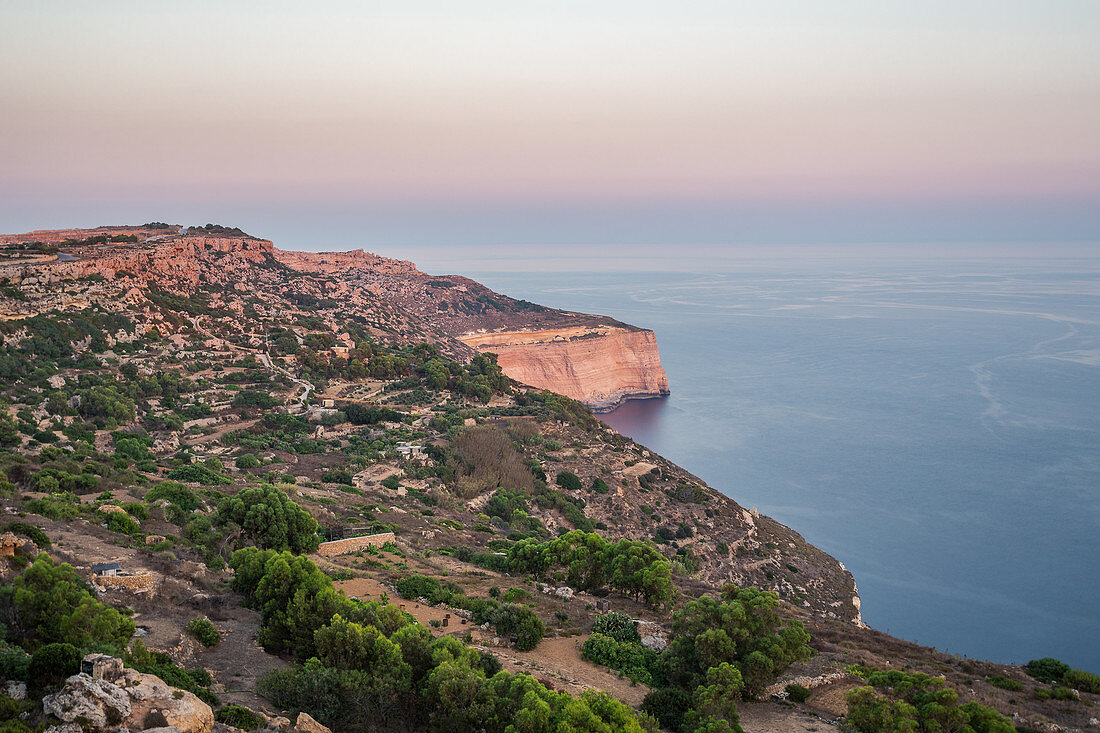 Sonnenuntergang über den Dingli Cliffs auf Malta