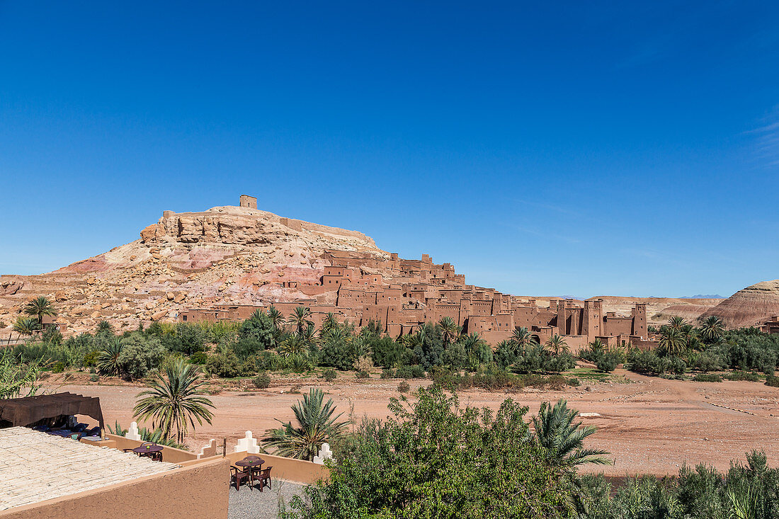 Blick auf die alte Stadt von Ait Ben Haddou in Marokko