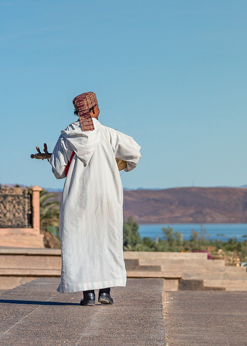 Musician in Quartzarate, Morocco