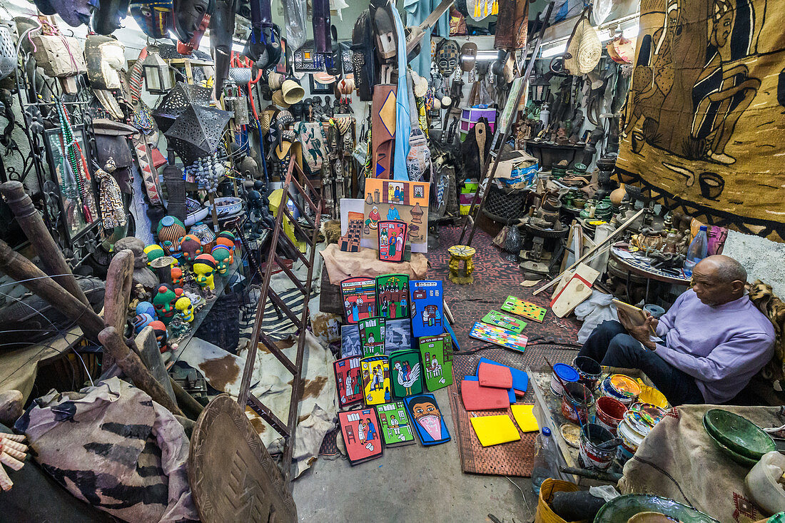 Small shop in the souk of Marrakech, Morocco