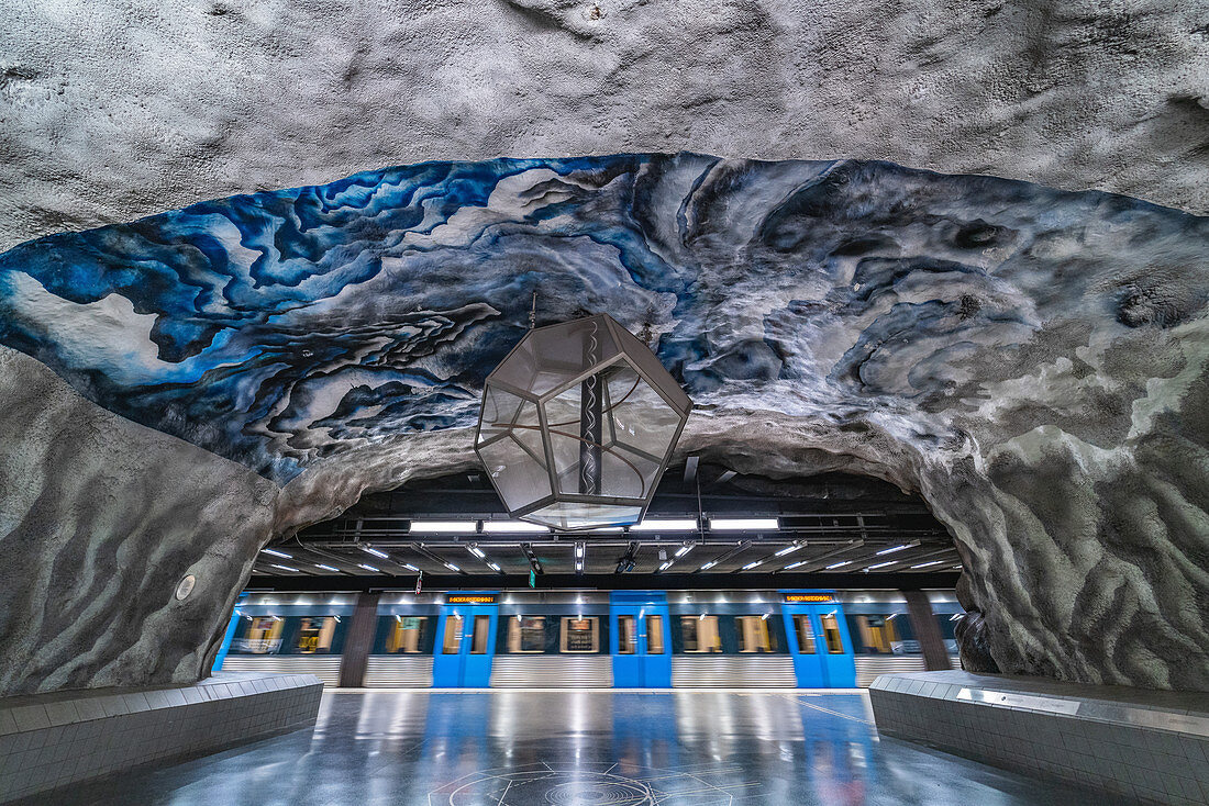 Subway art in the Tunnelbana in Stockholm, Sweden