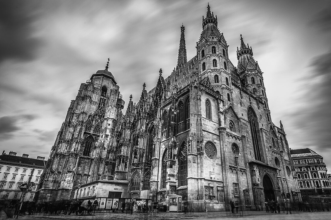 Blick auf den Stephansdom in Wien, Österreich